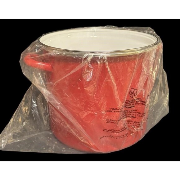 Tools of the Trade Enamel RED & WHITE 16 Qt. Covered Stockpot Home Kitchen NWOB - Picture 5 of 6